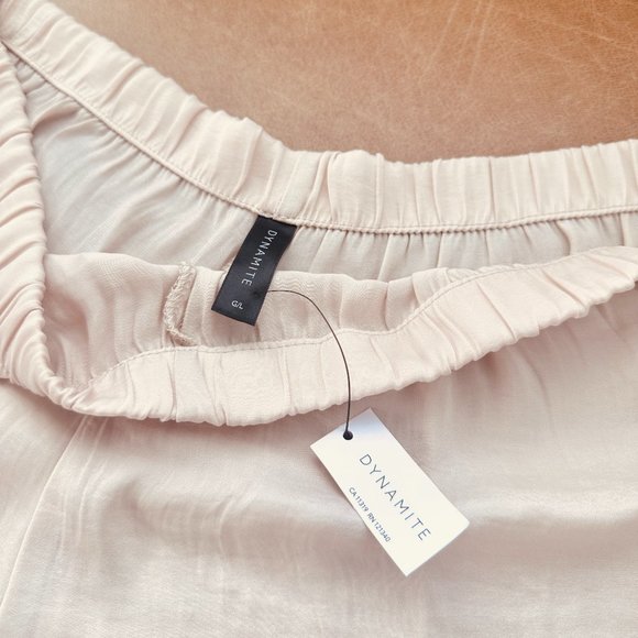 Brand New Dynamite Satin Shorts in Beige - Elevate Your Style! 💎 - Picture 2 of 4